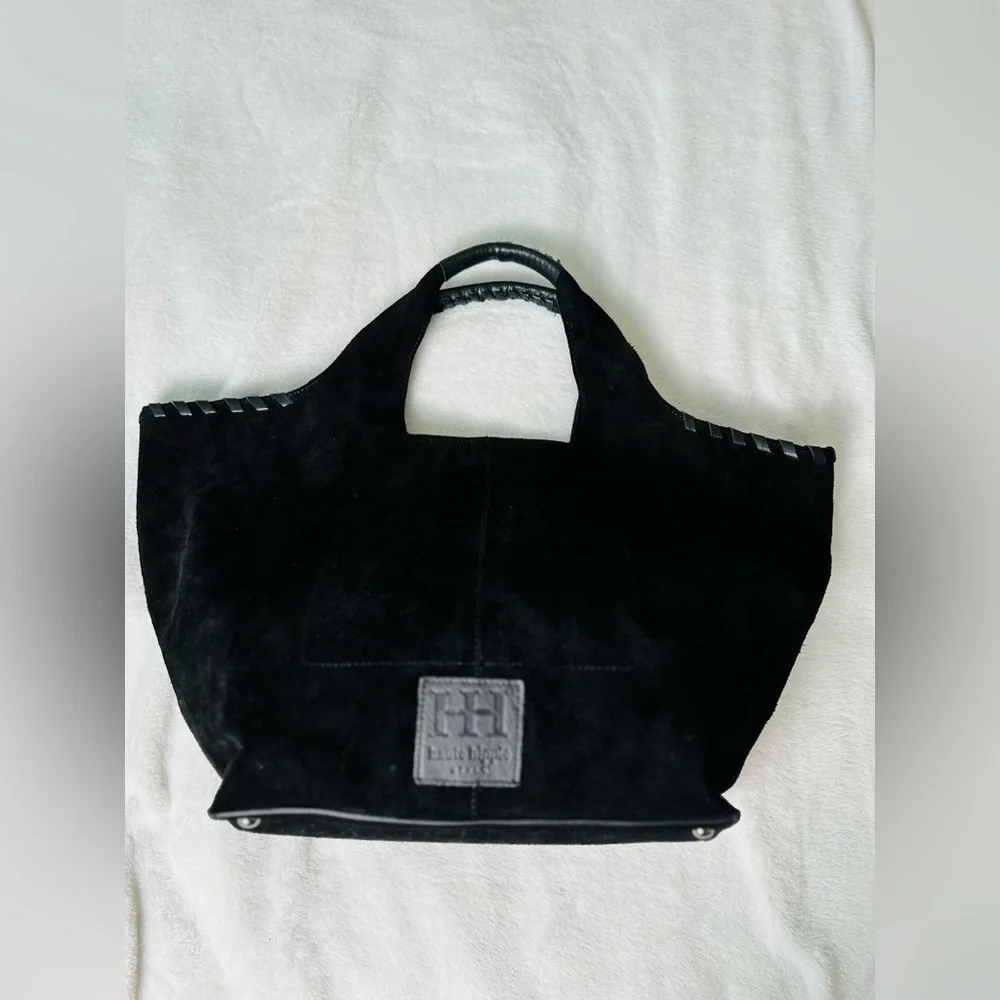 Haute Hippie Black Suede Hobo Bag With Detachable Pouch - Picture 7 of 12